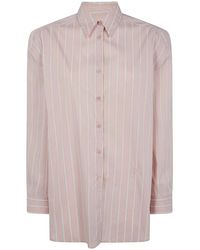 Frankie Shop - Stripes Oana Cotton Padded Shirt - Lyst