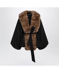 ROTATE BIRGER CHRISTENSEN - Jacket With Faux Fur Details - Lyst