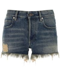 Balenciaga - Denim Shorts - Lyst