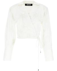 ROTATE BIRGER CHRISTENSEN - Rotate Birger Christensen 'Wrap Cotton' Shirt - Lyst