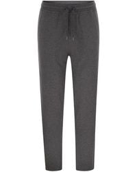 Brunello Cucinelli - Techno Cotton Fleece Trousers - Lyst
