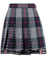Thom Browne - Pleated Mini Skirt - Lyst