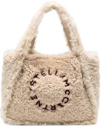 Stella McCartney - Stella Logo Shearling Tote - Lyst