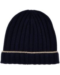 Brunello Cucinelli - Ribbed Cashmere Knit Beanie Hat - Lyst