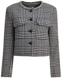 Self-Portrait - Jacket With Houndstooth Pattern - Lyst