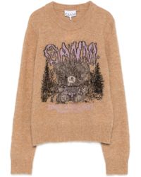 Ganni - Alpaca Wool Polyamide Sweater - Lyst