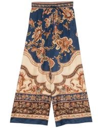 Zimmermann - Aster Printed Silk Trousers - Lyst