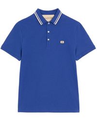 Valentino - Cotton Piqué Polo Shirt With Vlogo Patch - Lyst