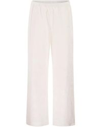MC2 Saint Barth - Wide-Leg Broderie Anglaise Cotton Trousers - Lyst