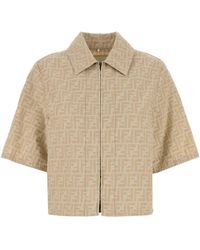 Fendi - Zip-Front Jacket With Ff Motif - Lyst