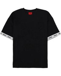 HUGO - Cotton Elastane T-Shirt - Lyst
