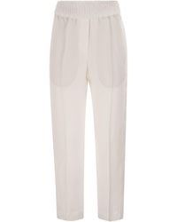Brunello Cucinelli - Baggy Pull-Up Trousers - Lyst