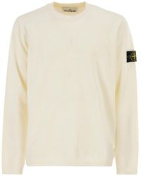 Stone Island - Loose-Fitting Ribbed Crew Neck Jumper - Lyst