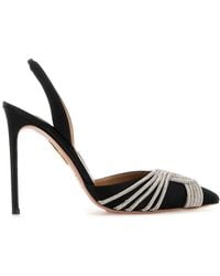 Aquazzura - Satin Gatsby Sling 105 Pumps - Lyst