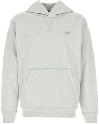 New Balance - Melange Cotton Sweatshirt - Lyst