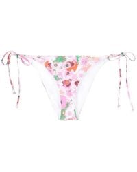 Ganni - Printed Bikini Bottom - Lyst