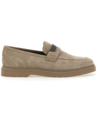 Brunello Cucinelli - Suede Penny Loafer With Jewellery - Lyst