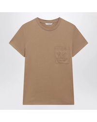 Max Mara - Camel Cotton Jersey T-Shirt - Lyst