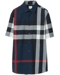 Burberry - Embroidered Poplin Shirt - Lyst