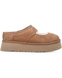 UGG - Chestnut Suede Leather Bea Mary Jane Slippers - Lyst