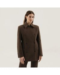 1989 STUDIO - Double-Breasted Striped Blazer - Lyst
