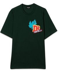 DSquared² - T-Shirt With Front Applied Patch - Lyst
