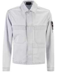 Stone Island - Light Biker Cotton Jacket - Lyst