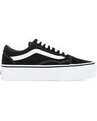Vans - Black Fabric Old Skool Platform Sneakers - Lyst
