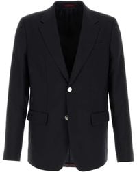 Gucci - Midnight Blue Wool Blazer - Lyst