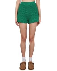 Alanui - Textured High-Waisted Knit Shorts - Lyst