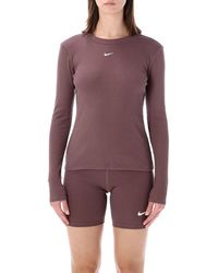 Nike - Ribbed Slim Long Sleeve T-Shirt - Lyst