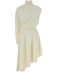 Alaïa - Alaia Ivory Wool Dress - Lyst