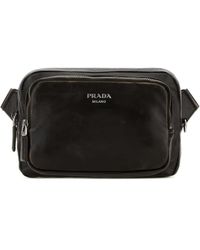 Prada - Dark Nappa Leather Crossbody Bag - Lyst