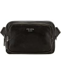 Prada - Dark Nappa Leather Crossbody Bag - Lyst