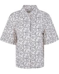 Marimekko - Standardi Piirto Unikko Shirt - Lyst