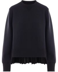Sacai - Panelled Crew-Neck Sweatshirt - Lyst