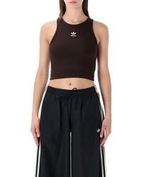 adidas - Essentials Ribbed Tank Top - Lyst