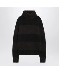 Dolce & Gabbana - Dolce & Gabbana Striped Wool-Blend Turtleneck Sweater - Lyst