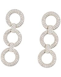 Self-Portrait - Crystal Link Earrings - Lyst