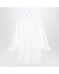 Loewe - Cotton Poplin Shirt Dress With Batwing Sleeves - Lyst