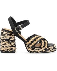 Castañer - Valeria Rafia Woven Sandals - Lyst