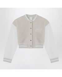 Givenchy - Cream/ Bomber Jacket With Logo - Lyst
