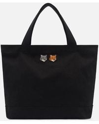 Maison Kitsuné - Maison Kitsuné Double Fox Head Tote - Lyst
