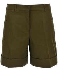 Jil Sander - Linen Bermuda Shorts With Turn-Up Hem - Lyst