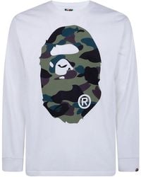 A Bathing Ape - "1St Camo Big Ape Head Ls Tee" T-Shirt - Lyst