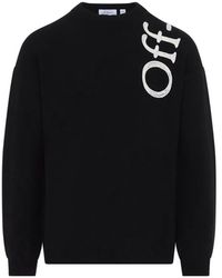 Off-White c/o Virgil Abloh - Vertical Bookish Knit Crewneck - Lyst
