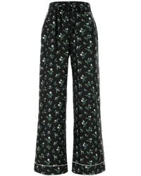 Dolce & Gabbana - Dolce & Gabbana Printed Satin Pant - Lyst