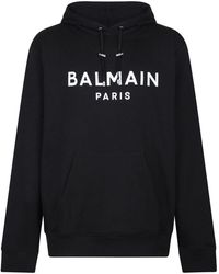 Balmain - Print Hoodie - Lyst