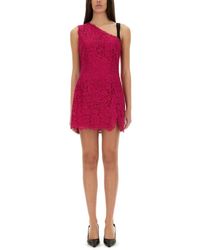 Dolce & Gabbana - Chic Mini Dress With Lace Slit - Lyst