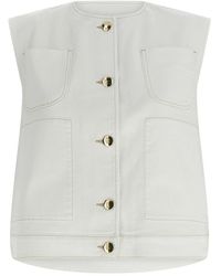 Fabiana Filippi - Denim And Knit Vest - Lyst